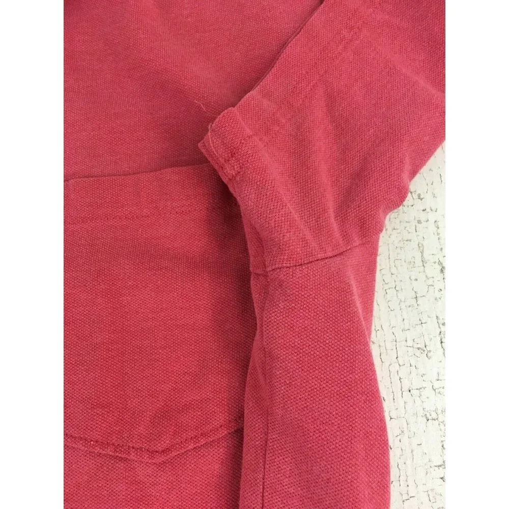 Banana Republic Performance Pique Polo Shirt Light Red Pink Mens M